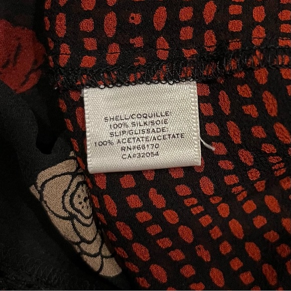 Anthropologie Moulinette Soeurs Sheer Floral Silk Dress Size XS - Picture 8 of 9